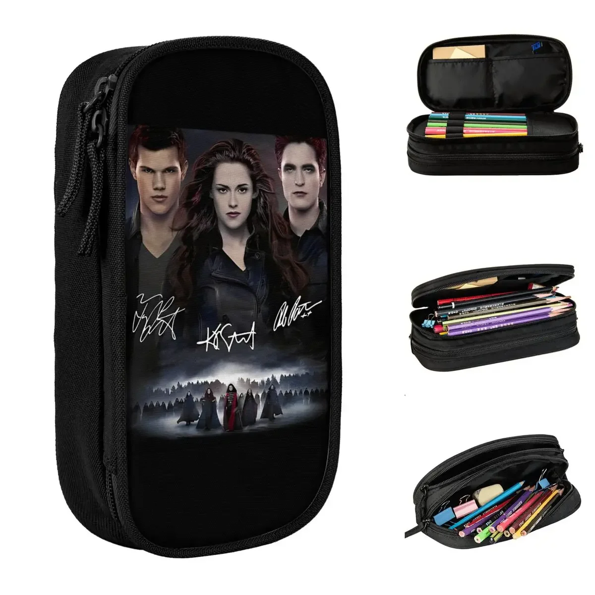 

Fashion The Twilight Saga Breaking Dawn Edward Pencil Case Pencil Pouch Pen Box Big Capacity Bag Students School Gift Stationery