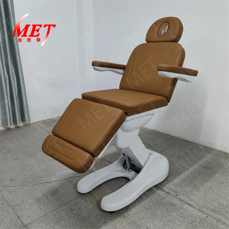 Brown Beauty Professional Electric Equipment Facial 3/4 Motors Medical Massage Table Salon Massage Bed