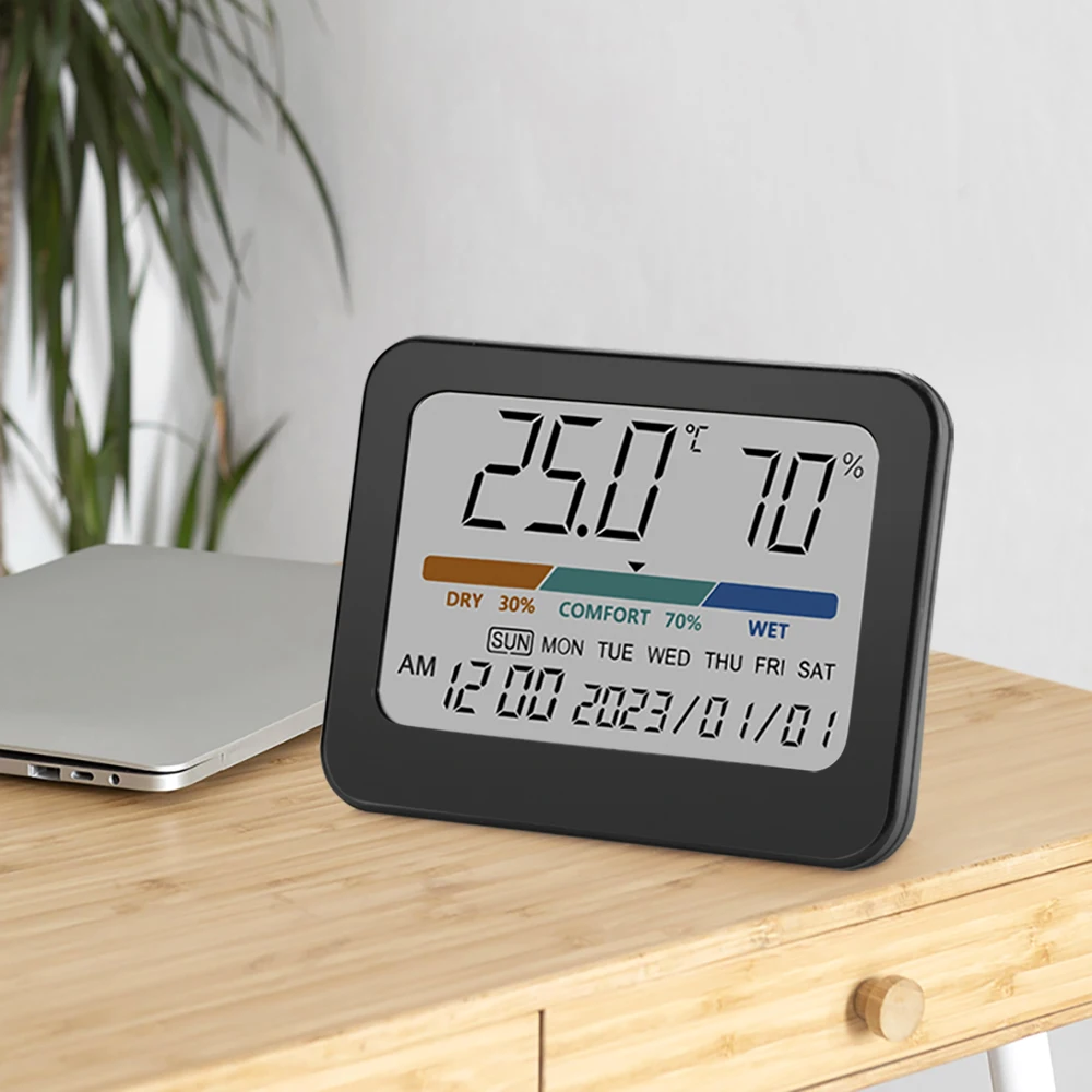 Digital Home Indoor temperatura misuratore di umidità sensore Gauge LCD termometro digitale igrometro stazione meteorologica