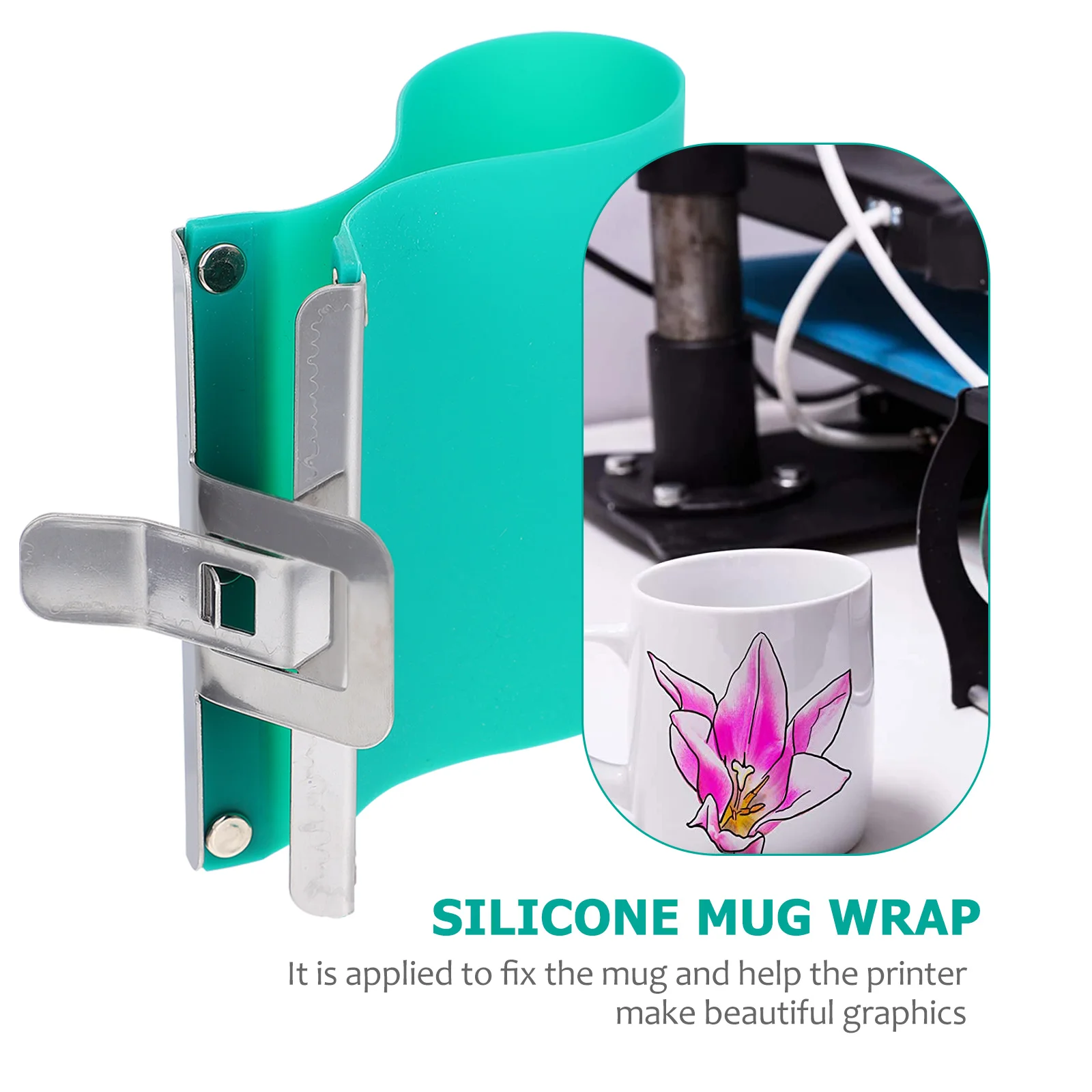 

3 D Mug Clip Cup Wrap Table Sublimation Clamp Mold Silicone Silica Gel Fixture Travel