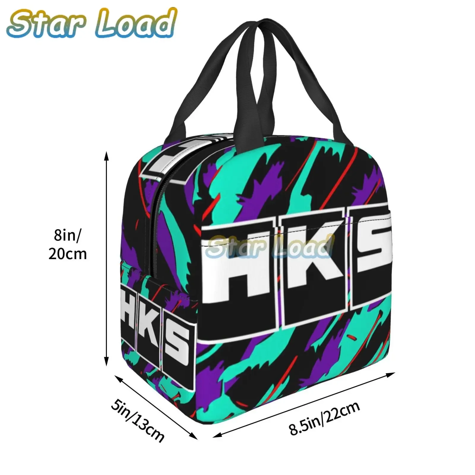 HKS Retro Pattern Portable Lunch Boxes Women Waterproof Cooler Thermal Food Insulated Lunch Bag Travel Work Pinic Container