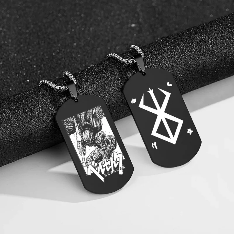 Guts Griffith Casca Judith Popular Game Accessories Military Brand Necklace Stainless Steel Tag Cool Comic Exhibition Gifts