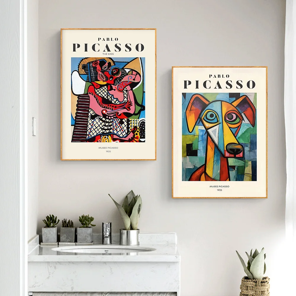 Picasso World Famous Painter Artworks Abstract Figure Canvas Painting Gallery Posters and Prints Living Room Home Decor Pictures