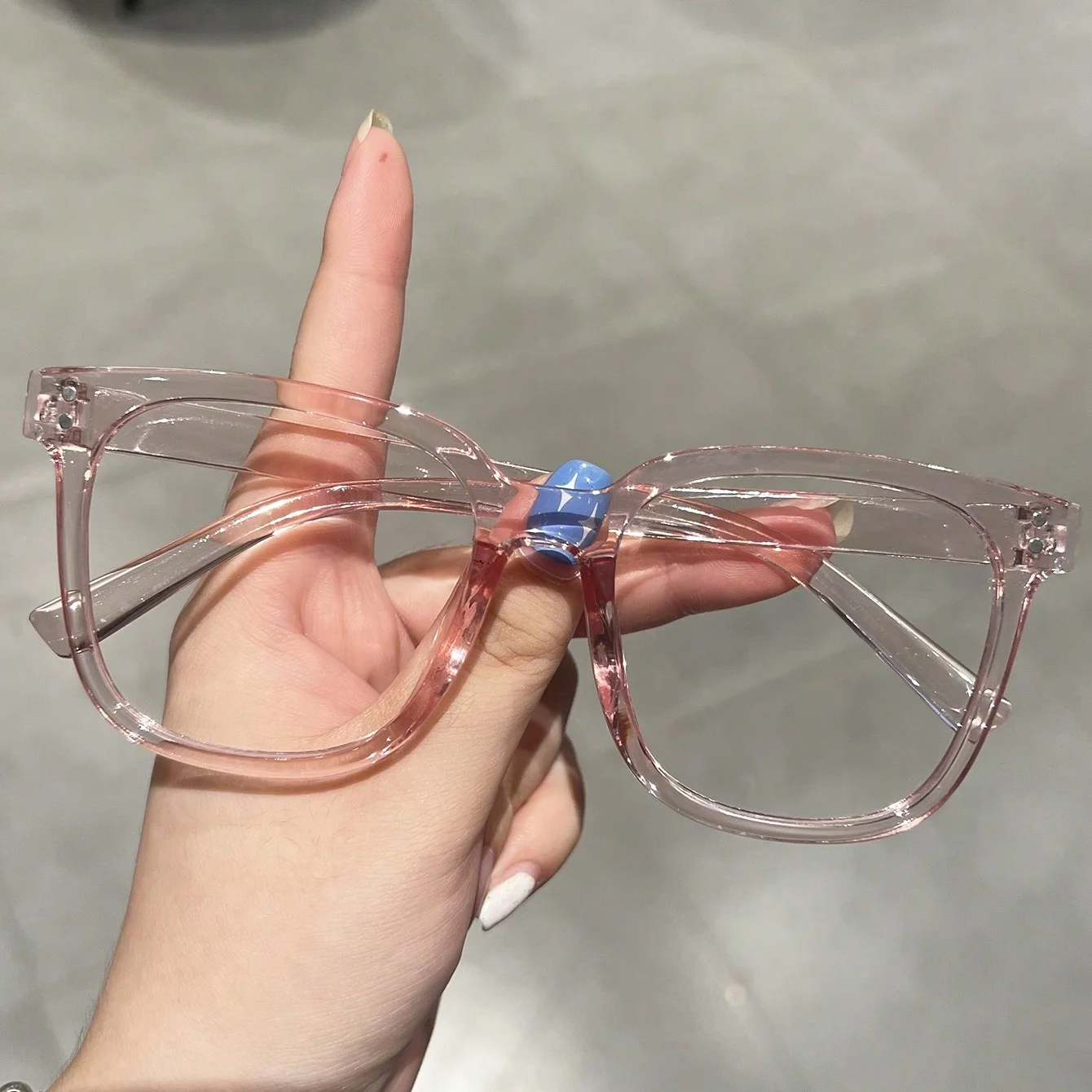 1 قطعة نظارات عادية للجنسين نمط جديد خمر إطار كبير برشام تصميم شخصية متعددة الاستخدامات عادية مريحة رؤية واقية f #1