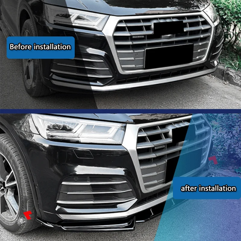 High Quality Front Bumper Front Lip Front Shovel Chin Bumper Modification Accessories For Audi Q5 FY Sline 2018-2020