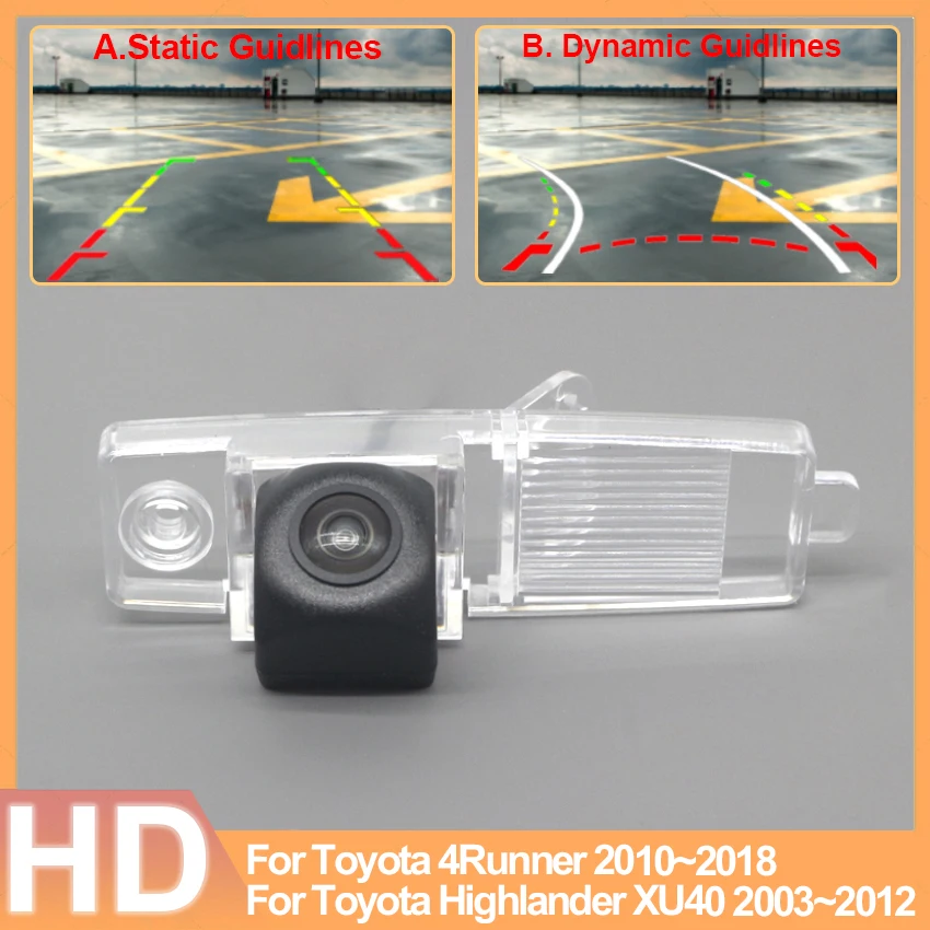 Car Rear View Camera For Toyota 4Runner Highlander XU40 2003~2016 2017 2018 Reversing Camera Back up Camera HD CCD Night Vision