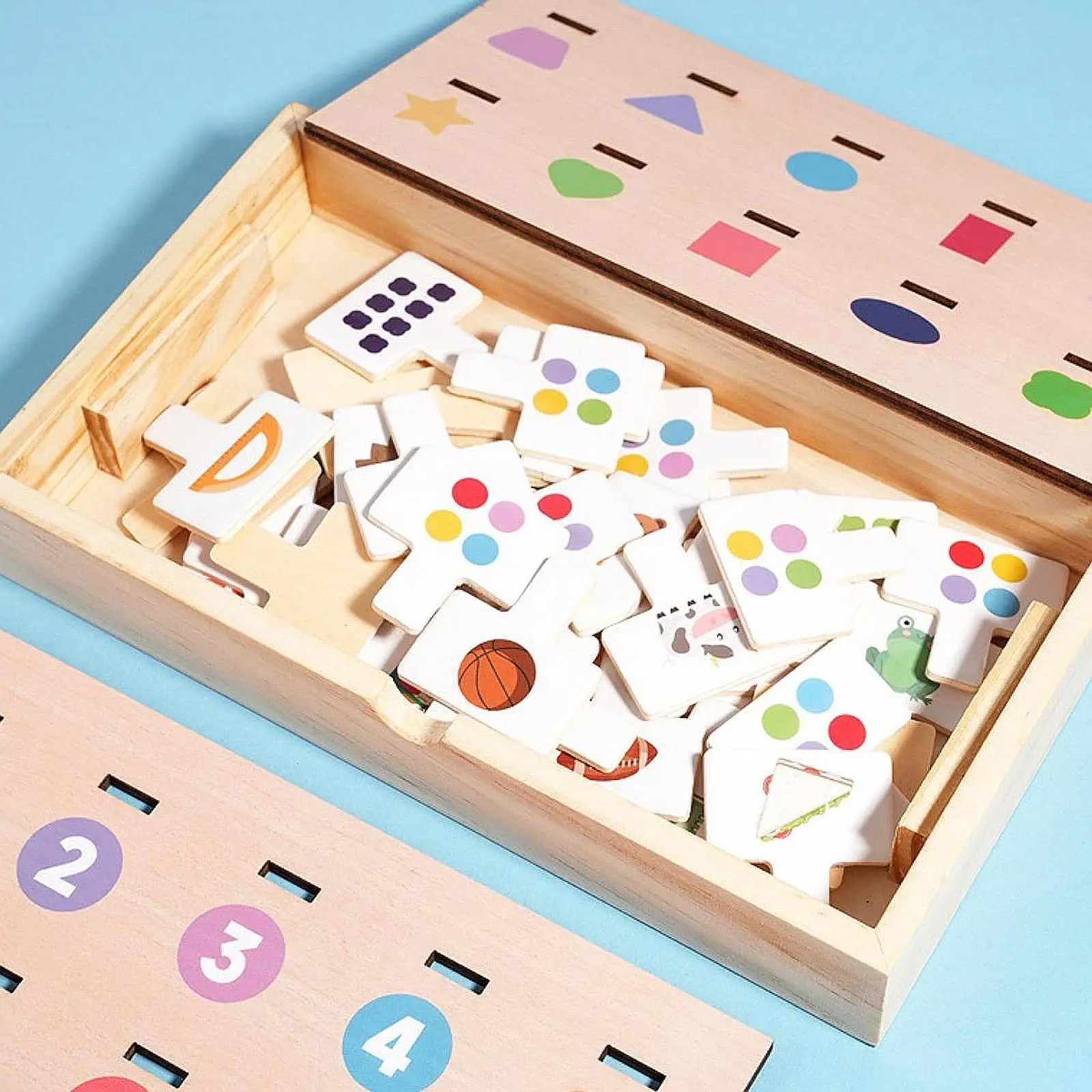 形状マッチングゲーム 木の色 形の認識 子供向け感覚玩具