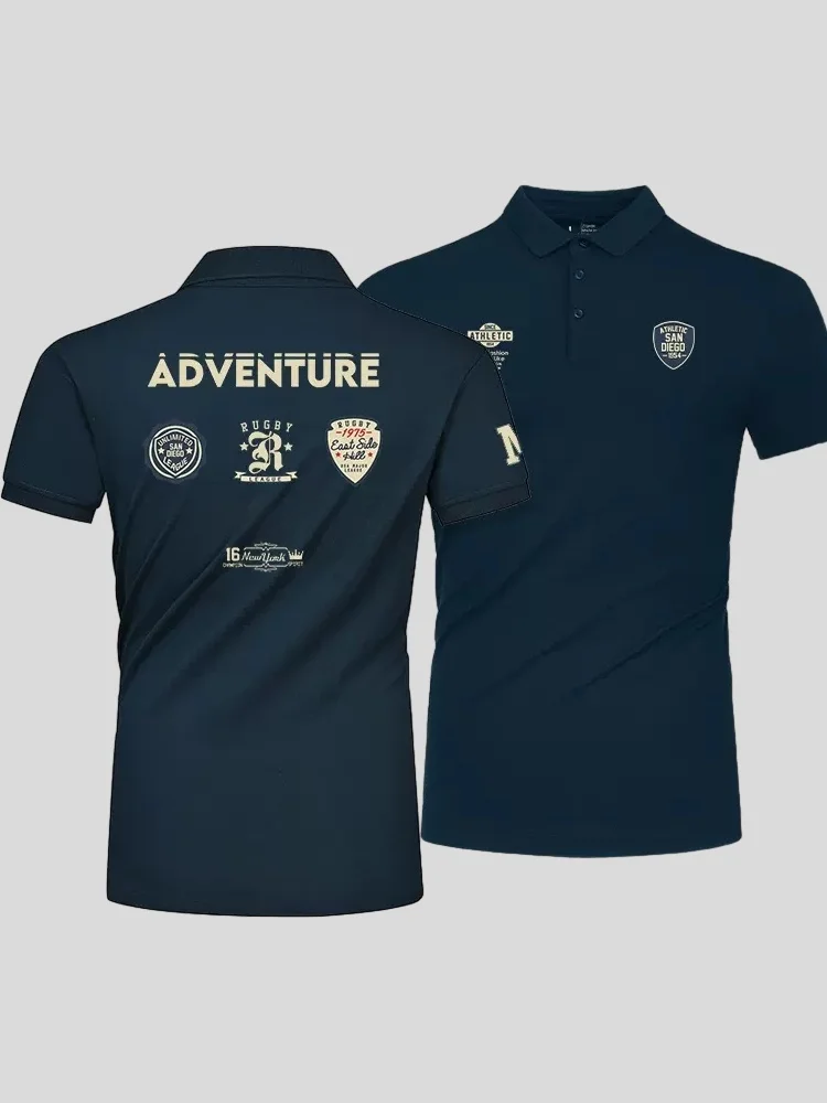 

IT Short Sleeve Shirt Collared Trendy Casual Men's Fashion Summer Half Sleeve Printed T-Shirt Cool Style Regular Fit