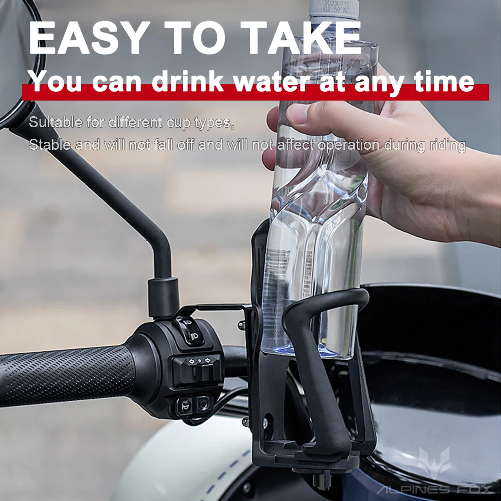 حامل زجاجة مشروبات قابل للتعديل بعرض للدراجات النارية والسكوتر والدراجة ATV مناسبة لزجاجات حامل الأكواب بأحجام مختلفة #3
