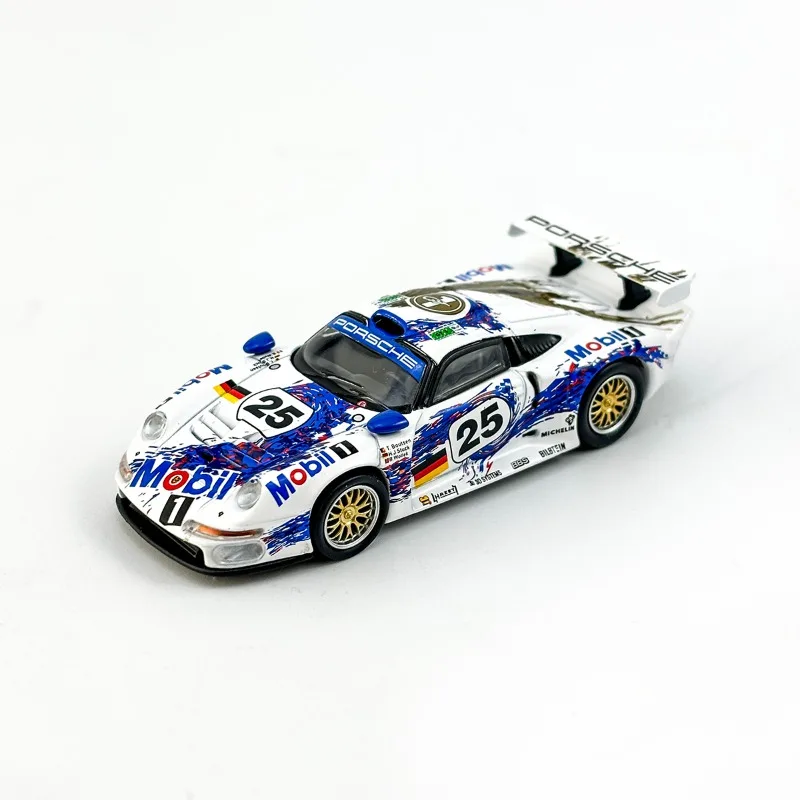 Sparky & Tiny 1/64 Porsche 911 GT1 1996 ล้อแม็กของเล่นมอเตอร์รถDiecastโลหะรุ่น