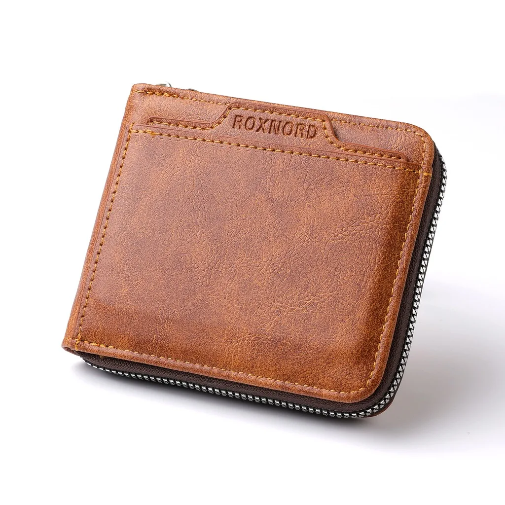 Men'S Wallet Large Capacity Short Bifold Wallet Driver License Wallet Embossed For Business Work Cash Male Friends
