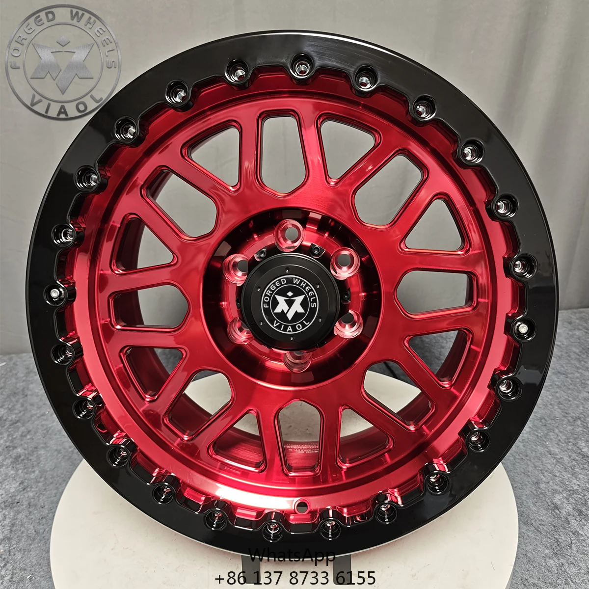 Forged Aluminum Alloy 6061 Off-Road 6-Hole 17x9 SUV Pickup Wheels F125 F150 Patrol Y60 Y61 Black Finish ET25 Customizable