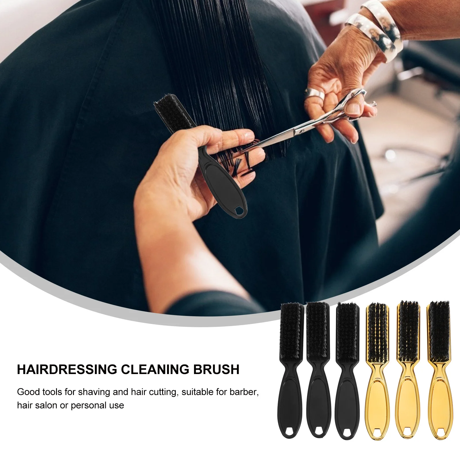 

6pcs Barber Beard Cleaning Brush For Hairdressing Broken Hair Removal Tool Comb Neck Duster Shaving Salon Use Hair Styling