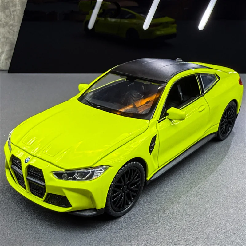 1:32 M4 G82 Coupe Alloy Sports Car Model Diecast Metal Racing Car Vehicles Model Sound Light Simulation Collection kids Toy Gift