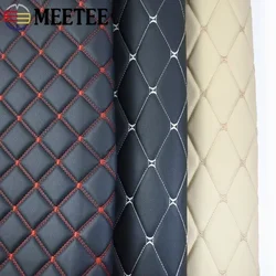 45*160cm Embroidered Plaid Fabric 0.7mm Artificial PVC Leather Fabrics for Sofa Car Interior Seat Cushion Decoration Material