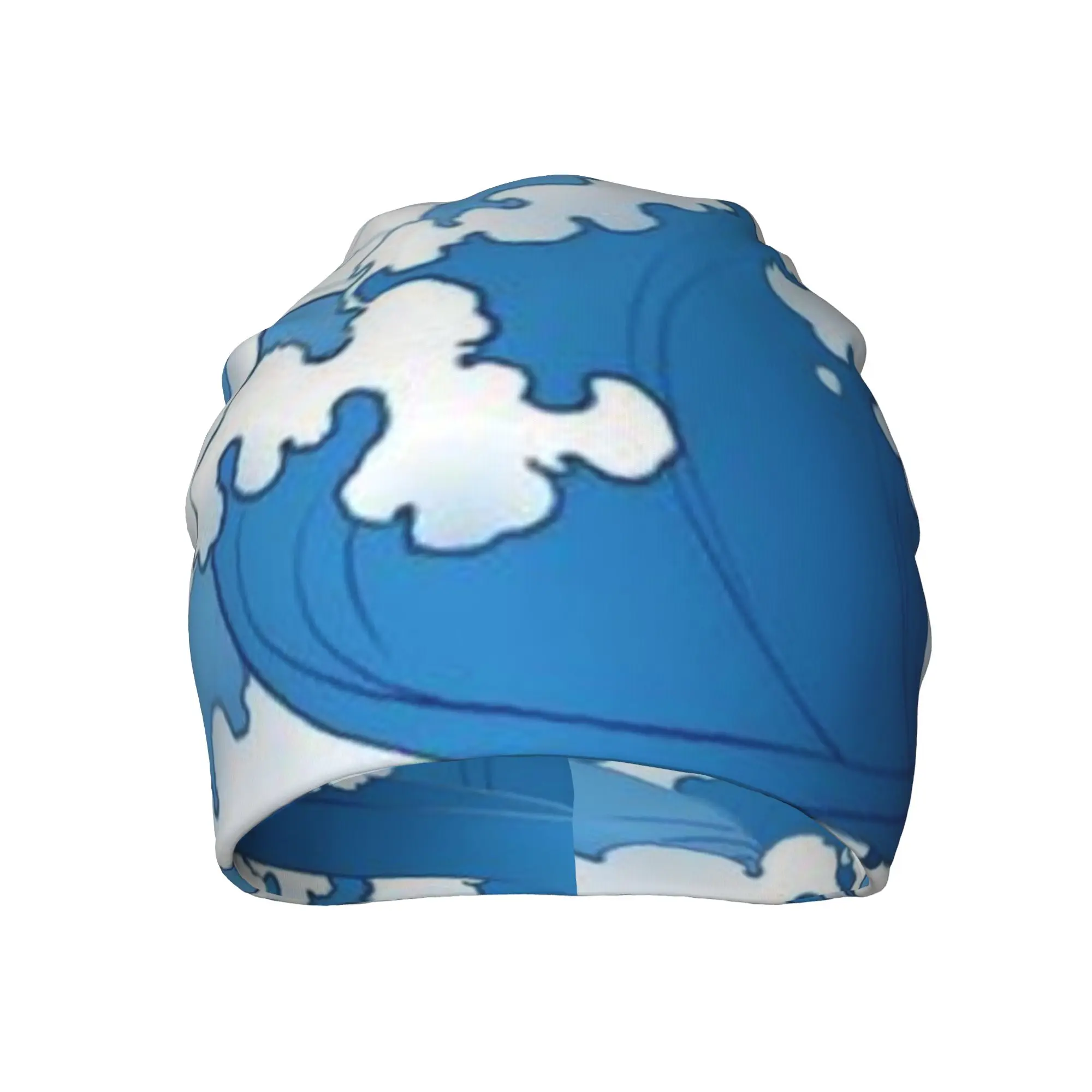 Blue (2) Thin Caps For Men Women Sea Wave Ski Caps Soft Bonnet Hats Skullies & Beanies Hat