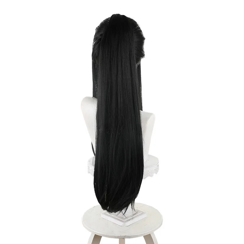 Mina Ashiro Cosplay Wigs 70cm Long Black Ponytail Synthetic Hair