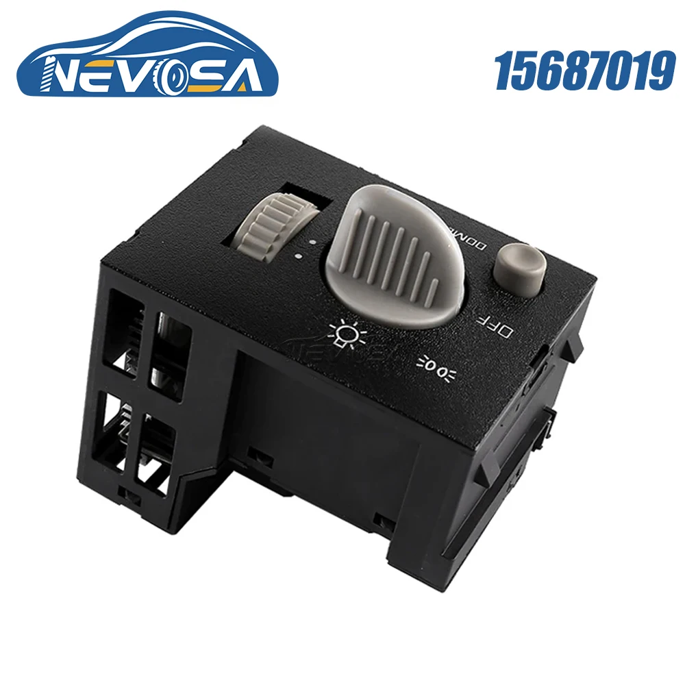 NEVOSA 15687019 For Chevy SILVERADO GMC SIERRA Headlight Switch Instrument Panel Dimmer Switch 93443101 DS876 15013005 15741153