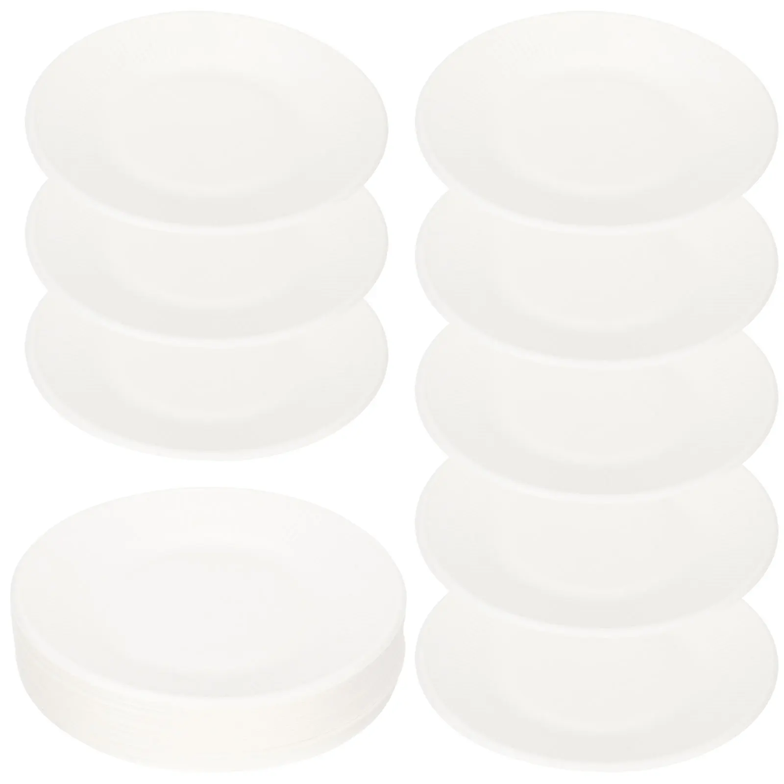 

50pcs Disposable Paper Plates Environmentally Friendly White Dinner Tablewares for Party Wedding Birthday Kitchen Bar