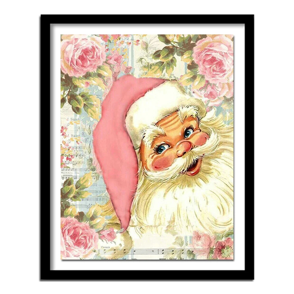 Diamond Painting Cross Stitch Santa Claus Christmas Gift Home Decor Full Square Resin Diamond  Embroidery Portrait