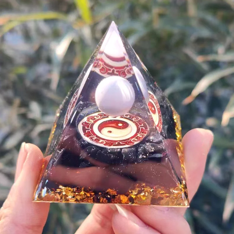 Pyramid Crystal Gravel Epoxy Resin Home Desktop Handmade Ornament Gift