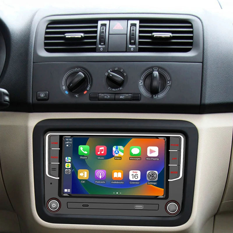 

7“ 4+64GB For Skoda Fabia 2007-2013 Car Stereo Radio Wireless CarPlay Android 15 Auto Head Unit FM GPS Plug & Play