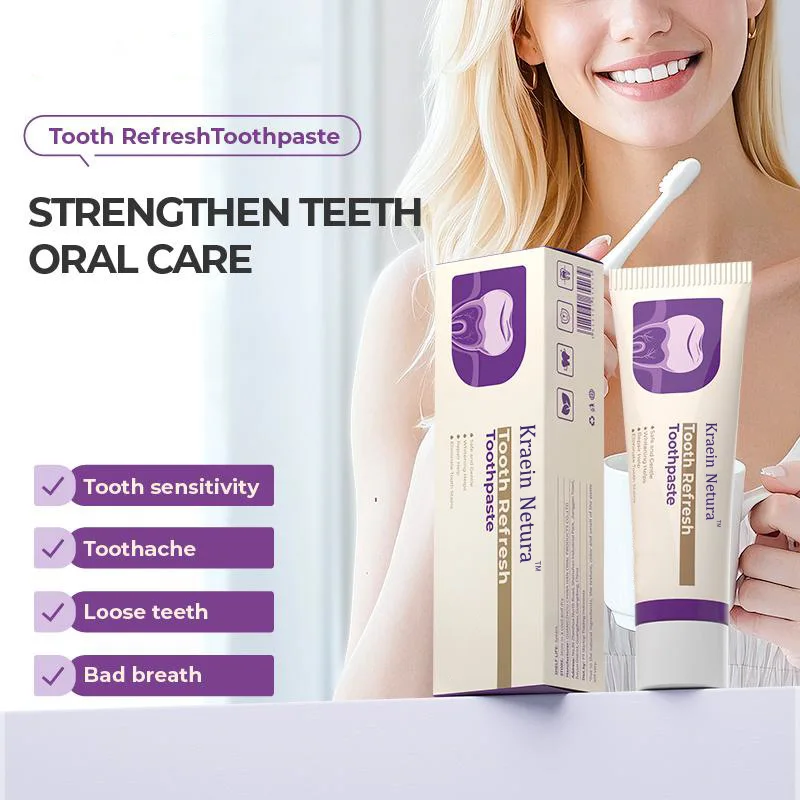 2025 popular Kreain Nature toothpaste gently cleanses teeth, freshens breath, and cares for oral hygiene