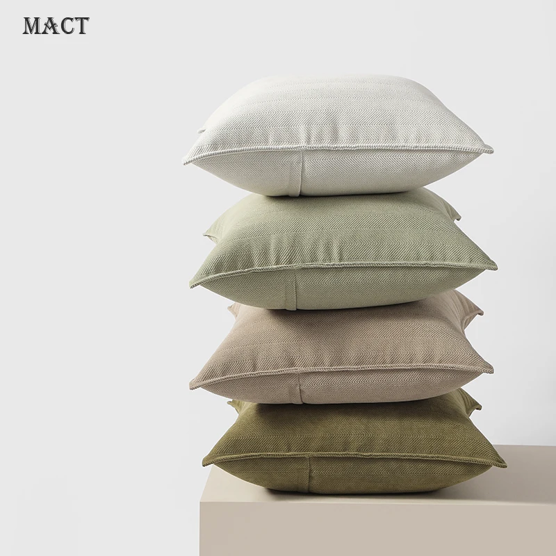 MACT-fundas de almohada decorativas de chenilla suave, Fundas de cojín para sofá con diseño elegante, dormitorio y sala de estar