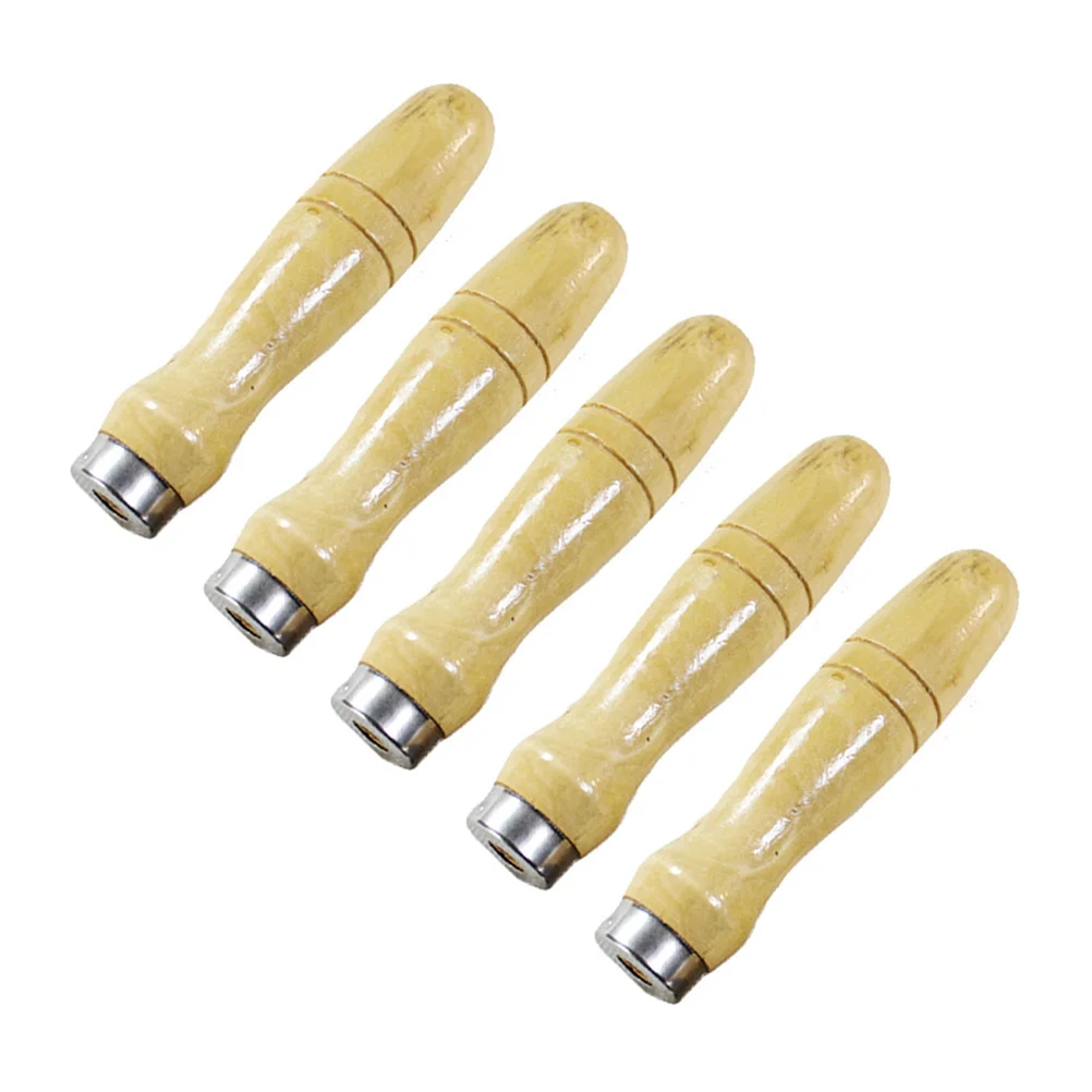 5pcs Wooden Handle for File Cutting Tool Craft - 68MM Inner Hole handle for cuuting tool handle for tool