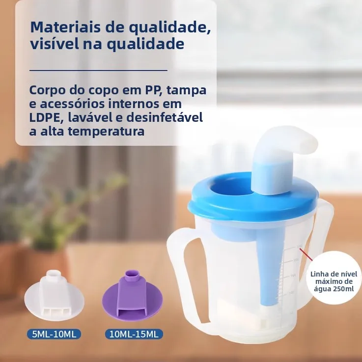 介護者用ウォーターカップ-窒息防止-寝たきり患者-飲食困難-限定数量-寝ながら飲める-プラスチックカップ