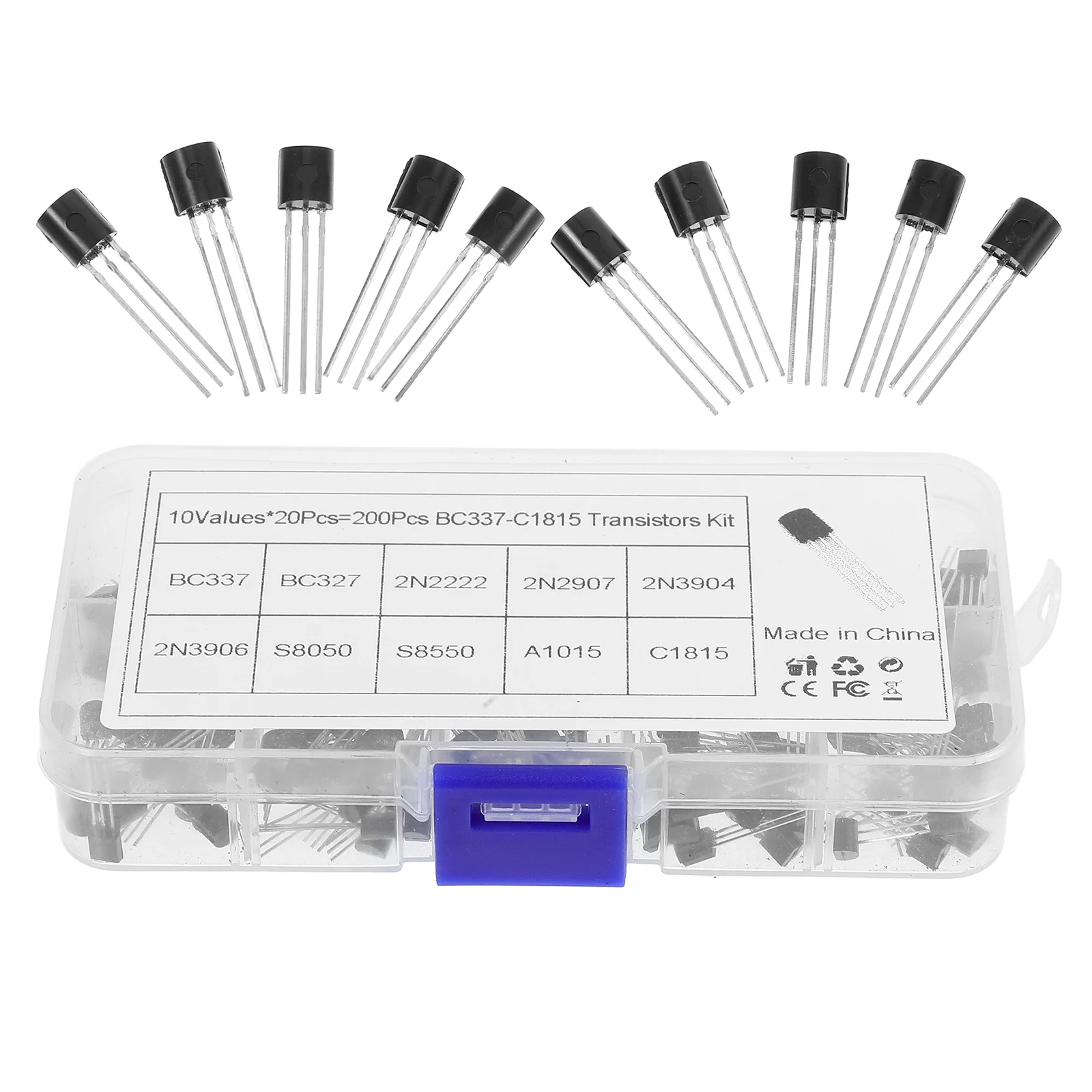

200PCS Diode TO-92 10 Types Electronics Components Kit General Purpose Electronics Components Kit Assortments Part Parts