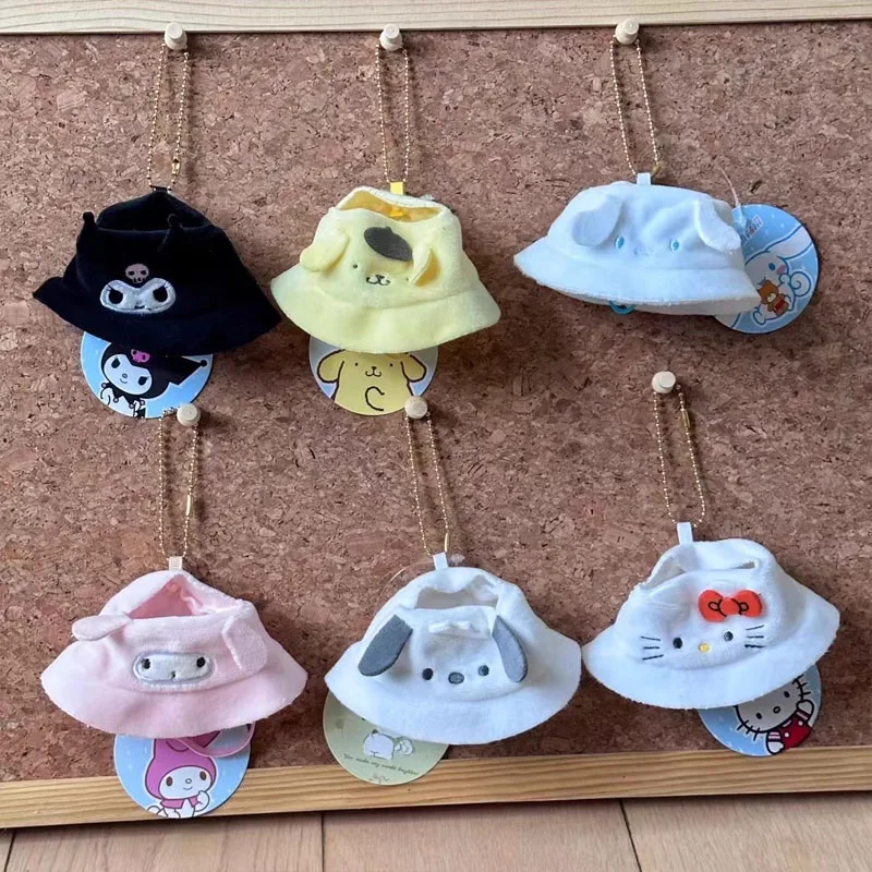 Labubu Fisherman Hat Hello Kitty Cinnamoroll Kulomi Hat Suitable For Head Circumference Around 15cm Labubu Pendant Baby Clothes