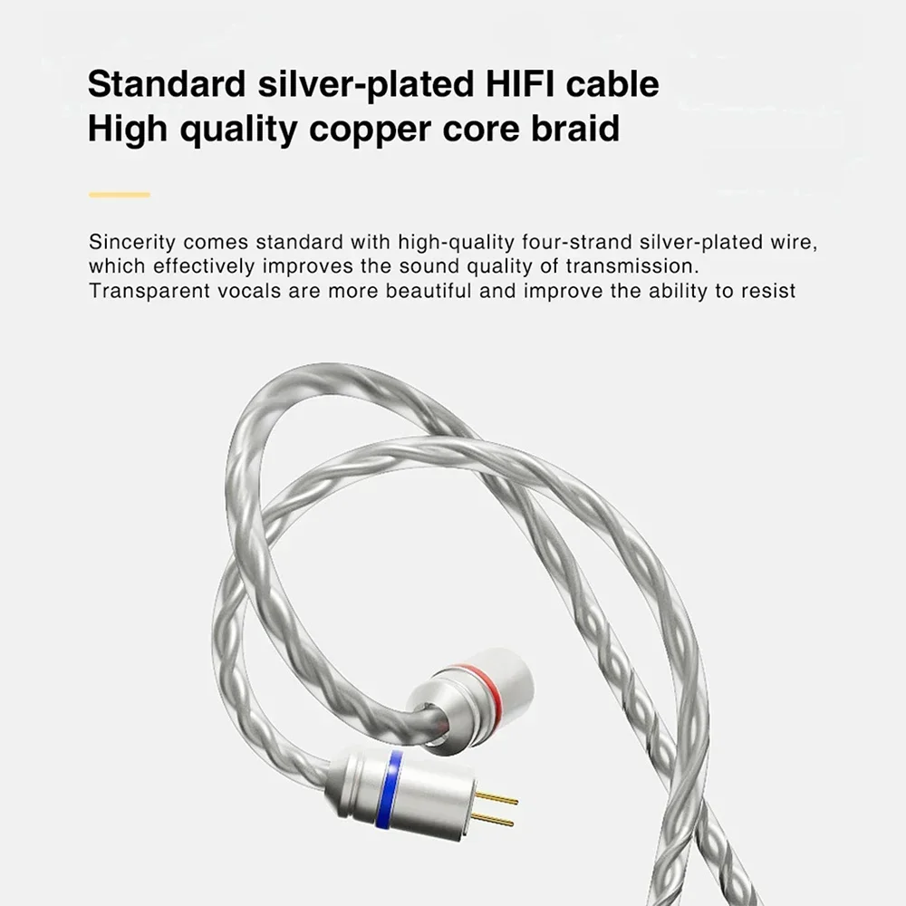 

HIFI Earphones in Ear Monitor Super Bass Wired Earbuds High Resolution Noise Canceling 0.78mm 2-Pin Cable Wired Earphones