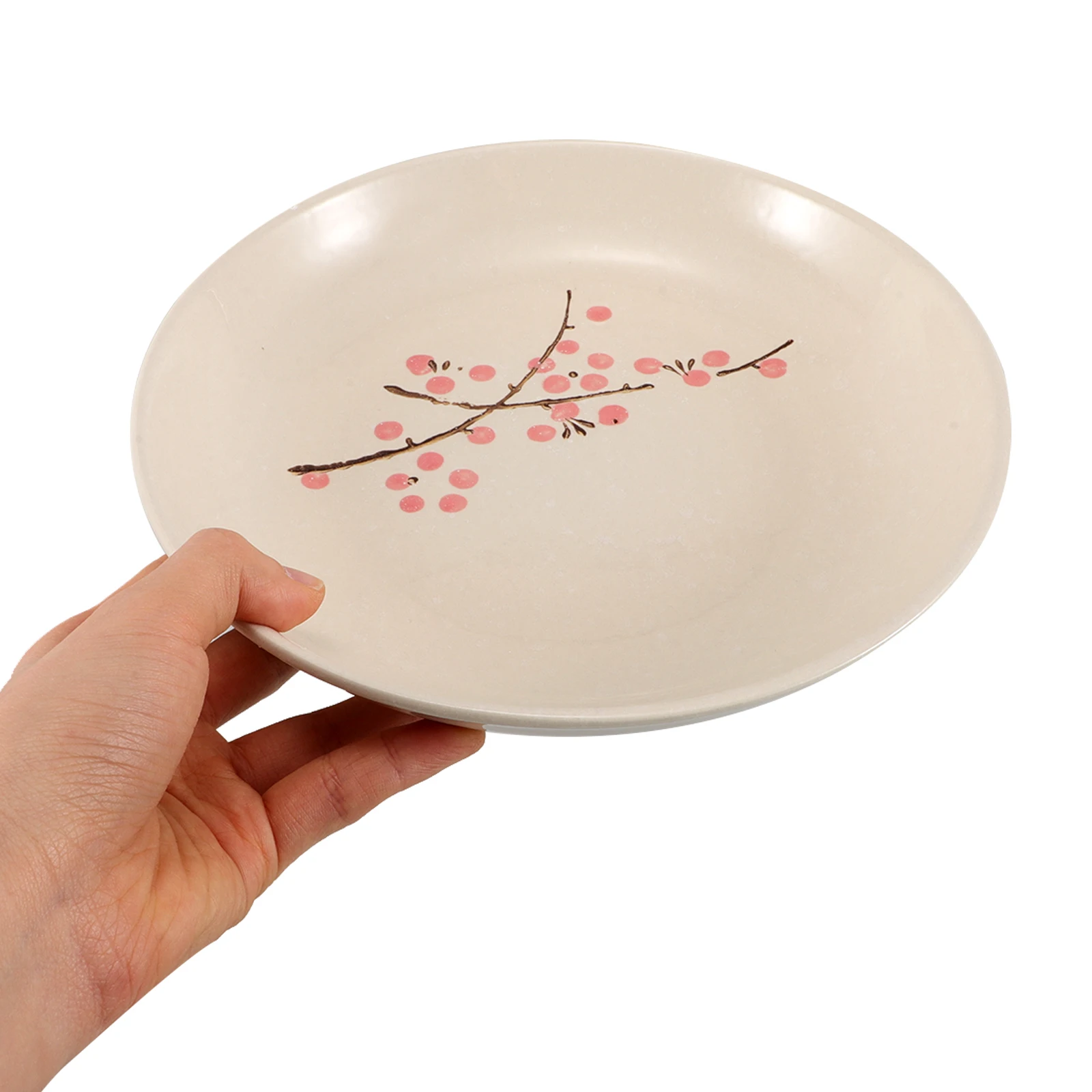 

Round Plate Porcelain Ceramic Decorative Dinner Vintage Chinese Fashion Dessert Tray namental Fruit Plates Large Capacity