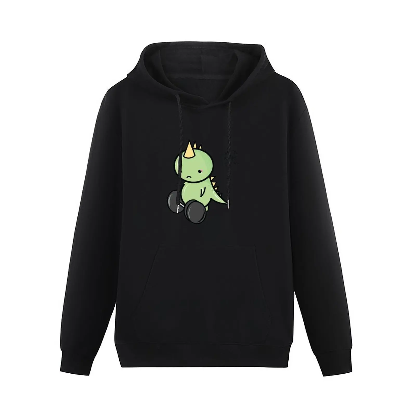 Rexy the T-Rex Deadlifts - Why are my arms so short? Pullover Hoodie japanese style men clothing hoodie graphic