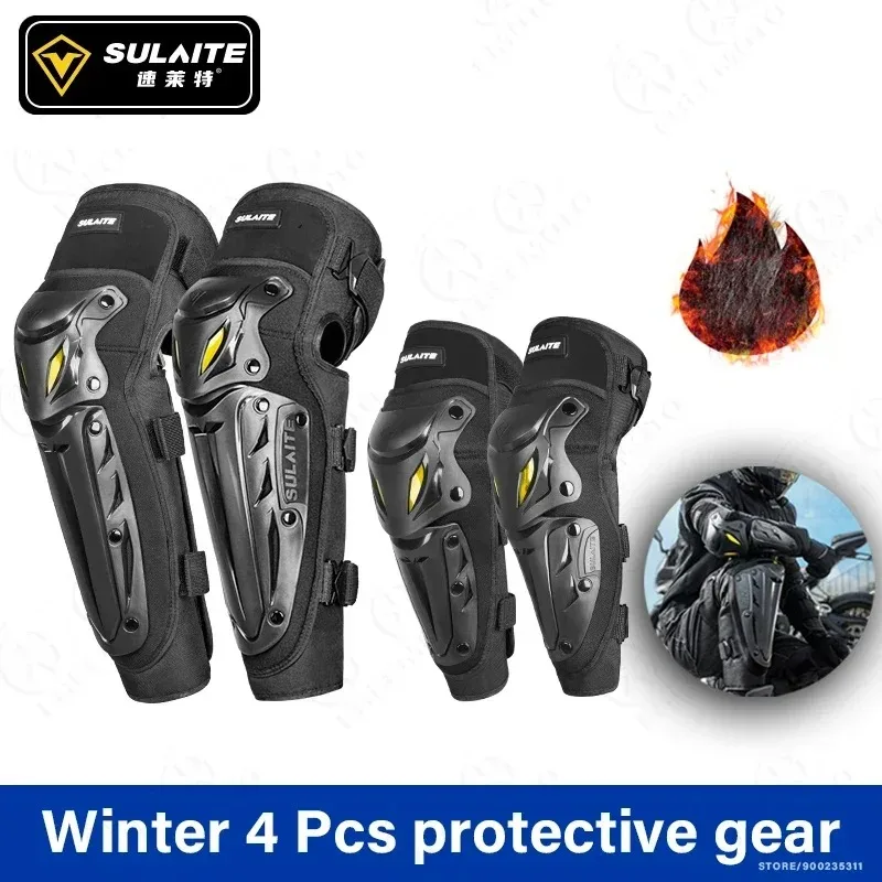

Sulaite Winter Warm Knee Pads Thickened Windproof Cold Resistant Leg Protector for Motorcycle Riding Ski Snowboard Sports Gear