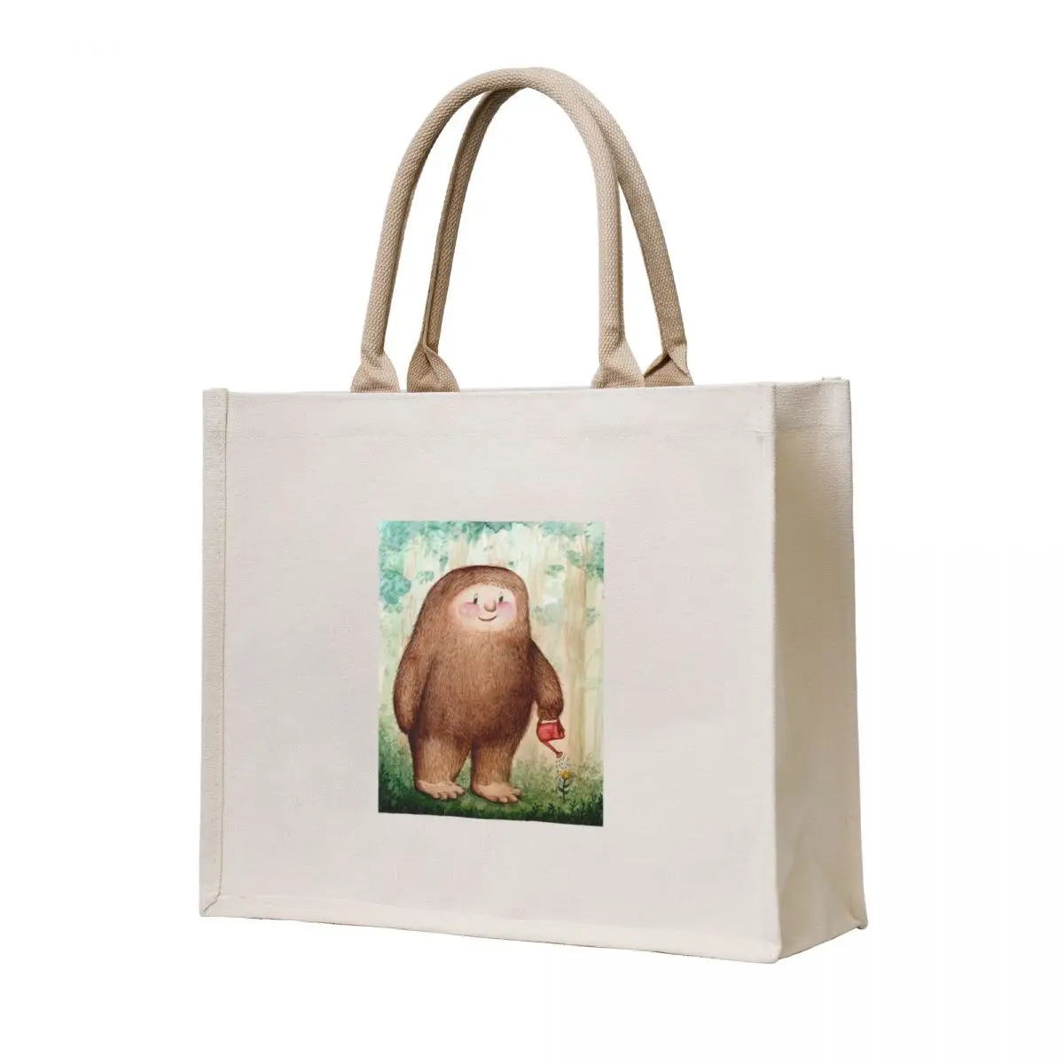 

Cute Monster Watering a Flower Tote Bag shopper bag women tote bags cloth bags shopping bag logo