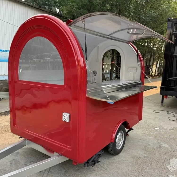 

Custom Size Restaurant Fast Food Cart Kiosk Street Mobile Kitchen Concession Bar Food Trailer Truck