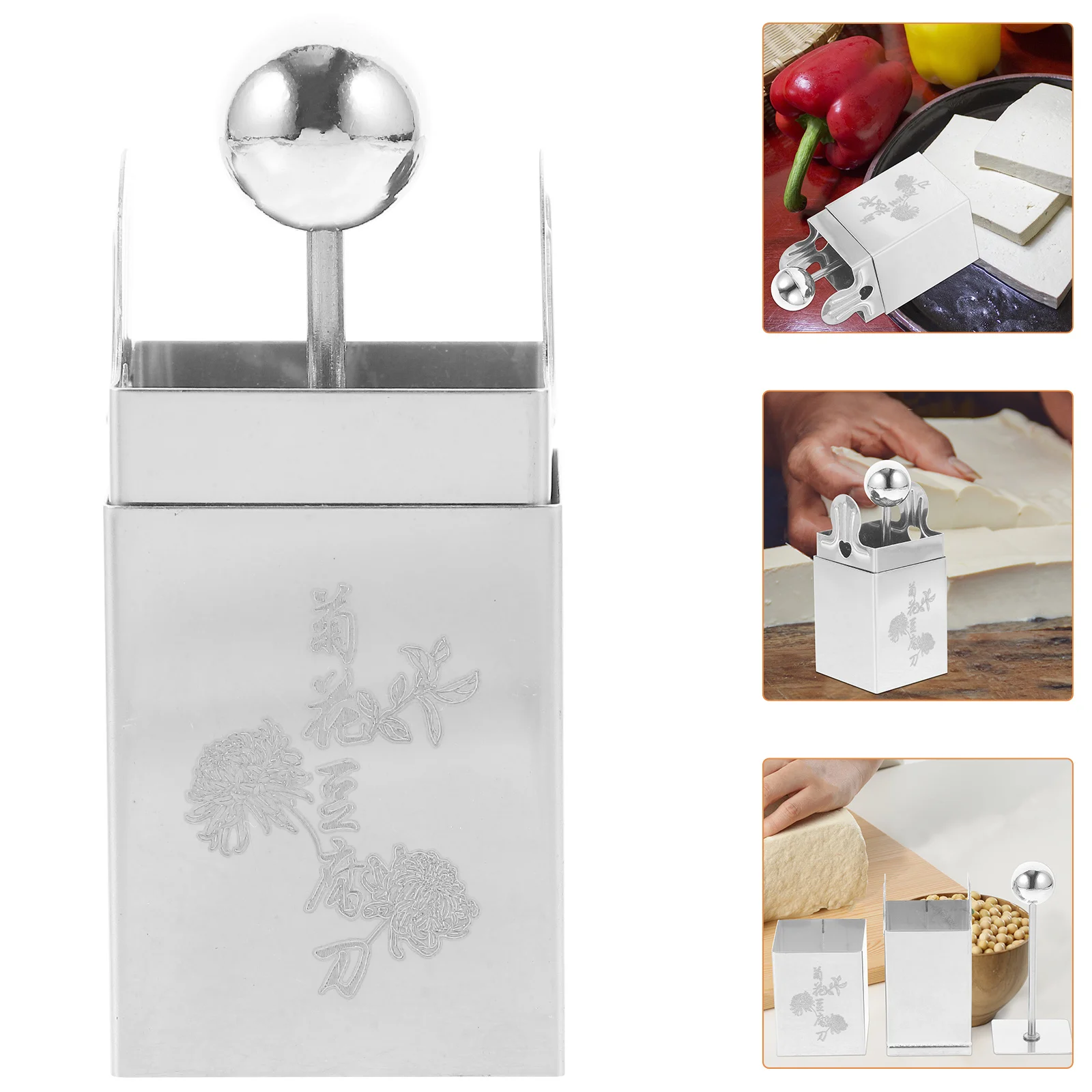 

Stainless Steel Chrysanthemum Tofu Cutter Practical Kitchen Use Simple Design Tofu Cutter Mold Easy Clean Safe