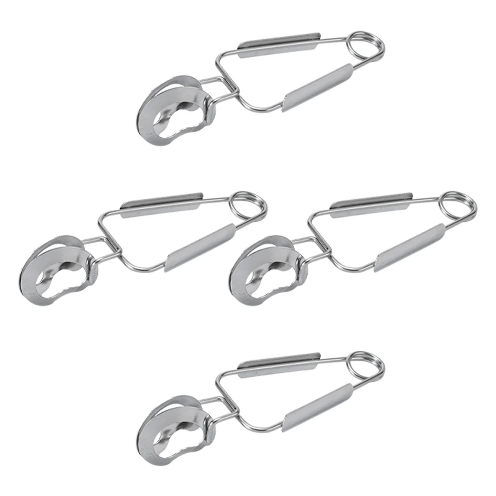 

4 Pcs Stainless Steel Conch Clip Food Tong Spring Snail Serving Tongs Kitchen Utensils Gear Escargot Restaurant Set