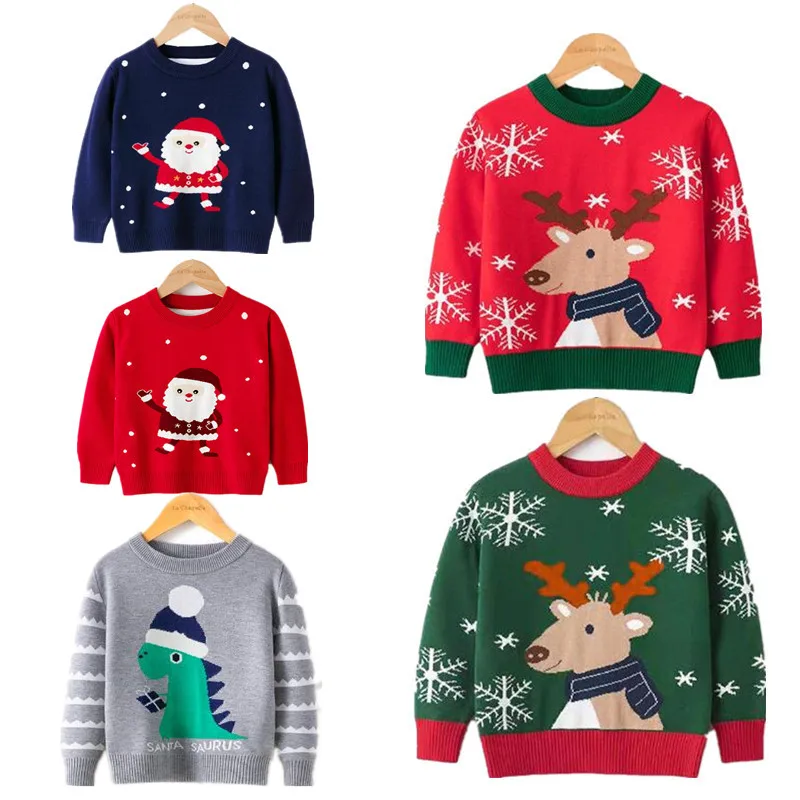 Sweaters Christmas Clothes 2023 New Autumn Winter Printed Santa Claus Novelty Ugly Christmas Sweater Unisex Sweater Jacket