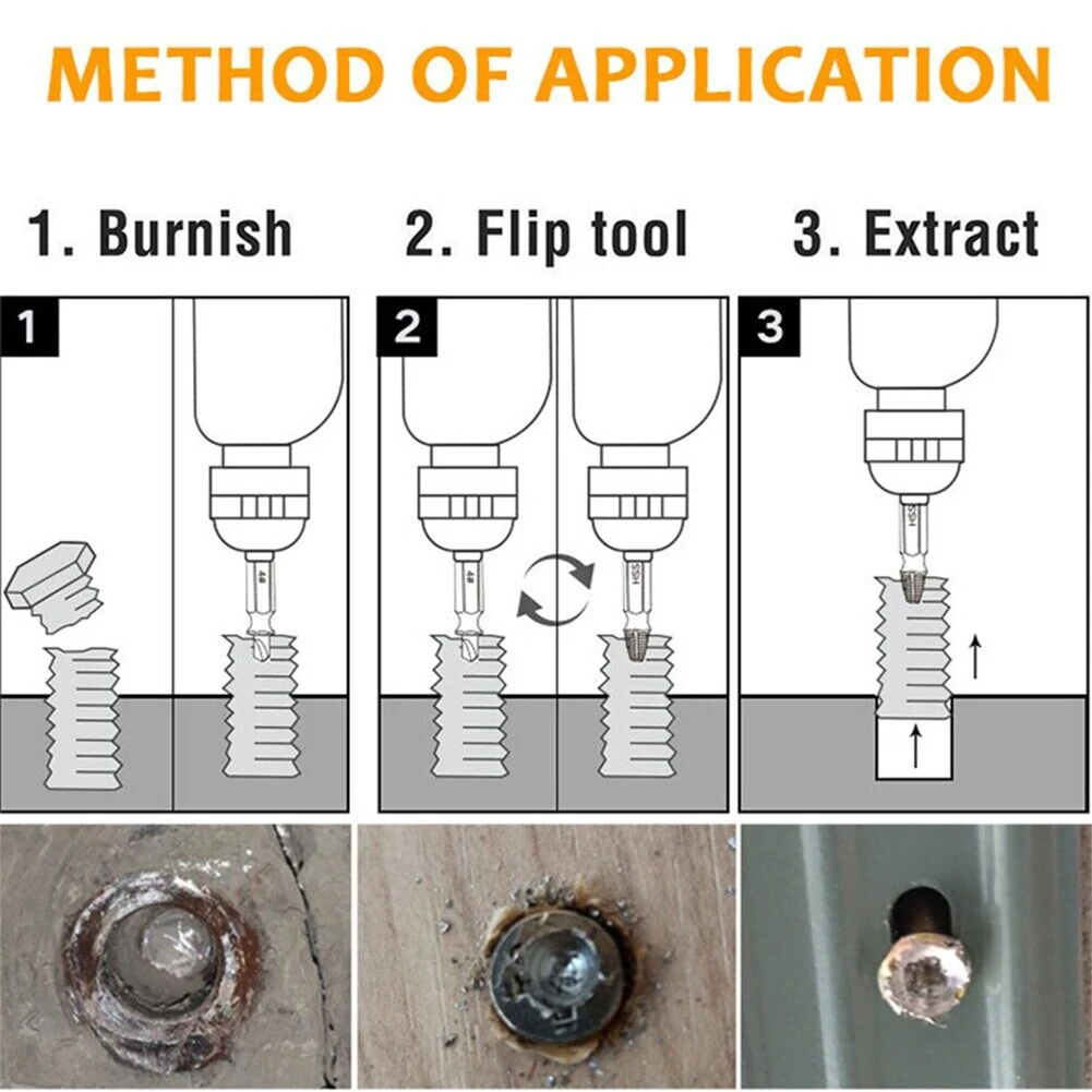 Part Extractor Set Extractor Tap Accessories Bolt Stud Remover Damaged Screw Drills Tools Kit Easy Out Set Brand New