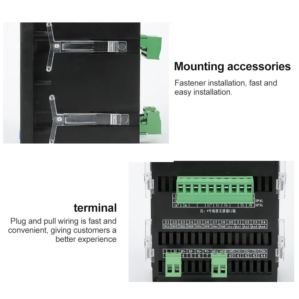 Multifunctional Electric Meter Three-Phase Digital Voltage Current Power Frequency Tester Voltmeter Ammeter RS485 Communication