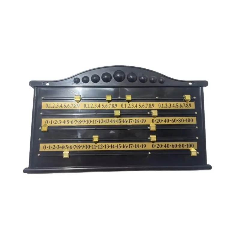 

Easy to Read Snooker Scoreboard Features Black Board and White Digits for Mounting on Wall
