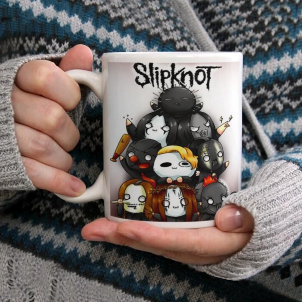 Classic Heavy Metal Rock S-Slipknot Coffee Mug 11oz Fun Ceramic Coffee Tea Cocoa Cup Handle Tea Drink Cup