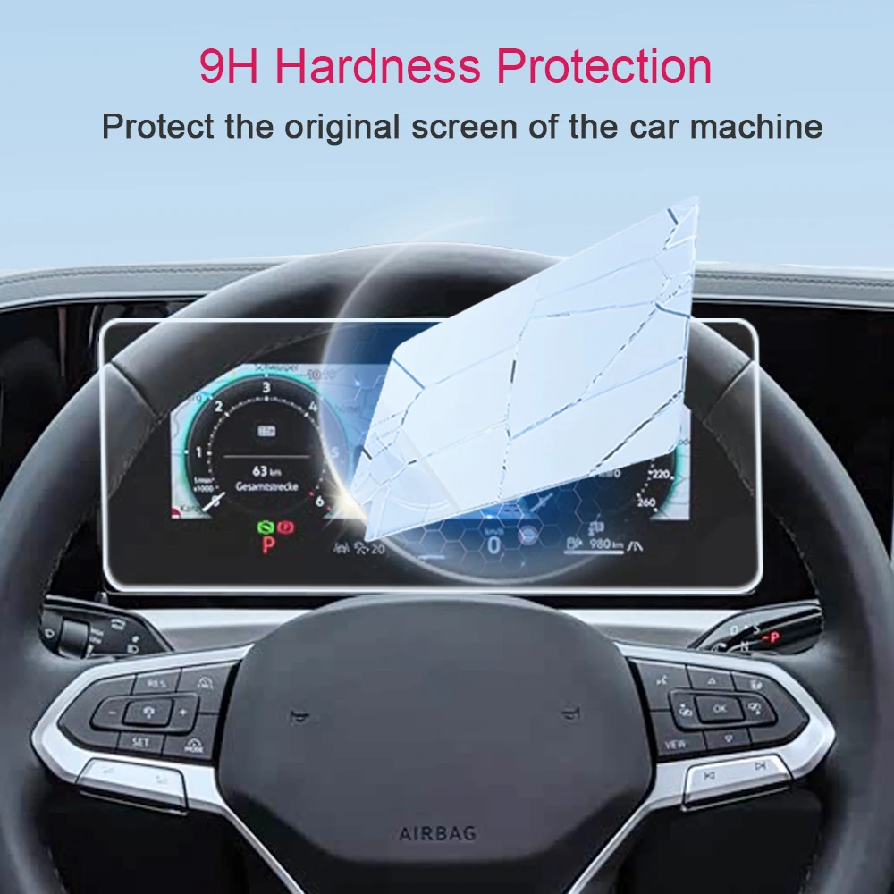 Für Volkswagen Tiguan 2023-2026 Mittelkonsole GPS LCD-Bildschirm Schutzfolie Gehärtetes Glas Film Fingerabdruck- und Kratzresistent – Detail 2
