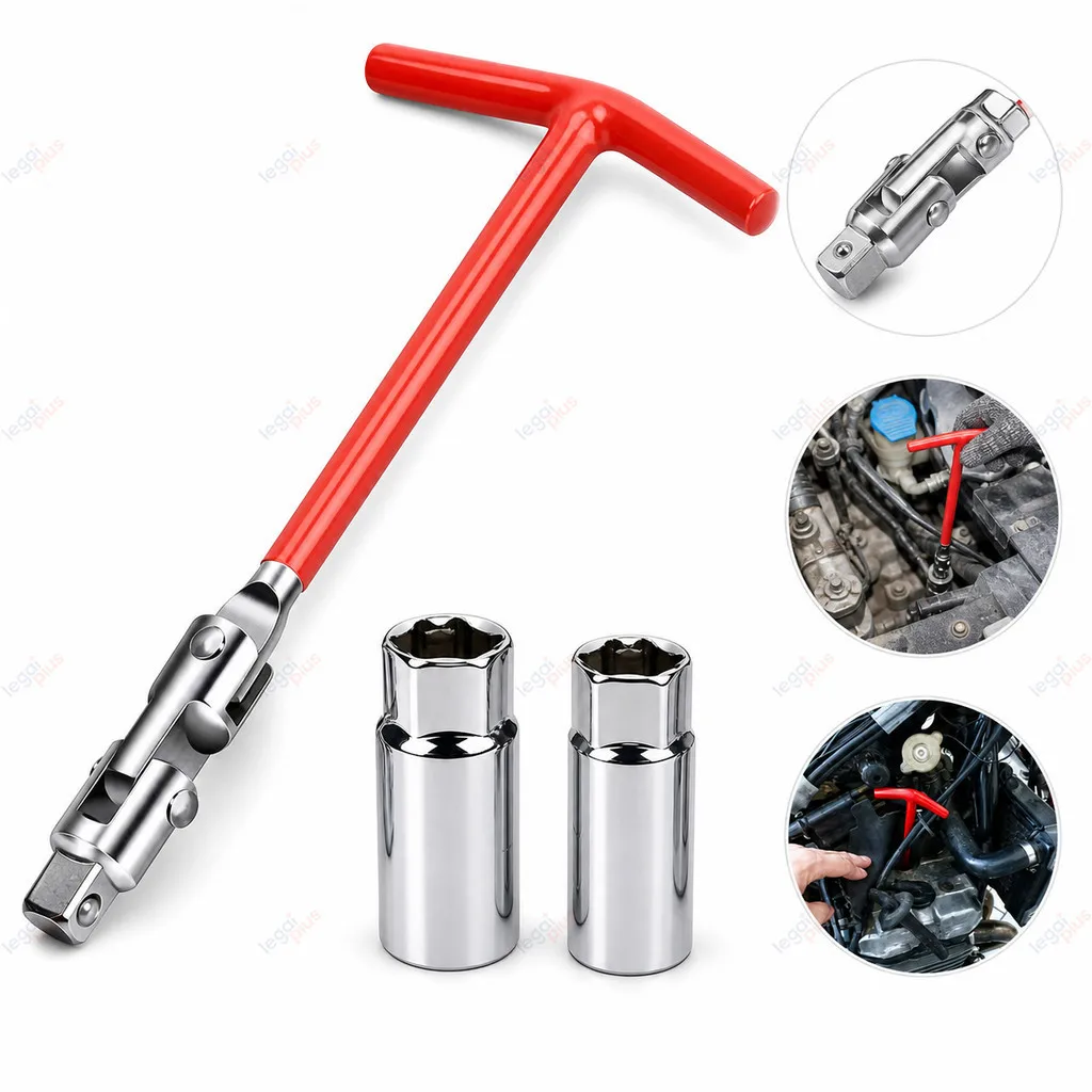 Chave de Velas Articulada 16mm e 21mm para Carros e Motos, Troca Fácil de Velas de Ignição