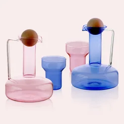 Heat Resistant GlassTeapot Glass Mug Cups Household Cold Water Bottles Large Capacity Juice Kettle Sobering Up Pot Drinkware