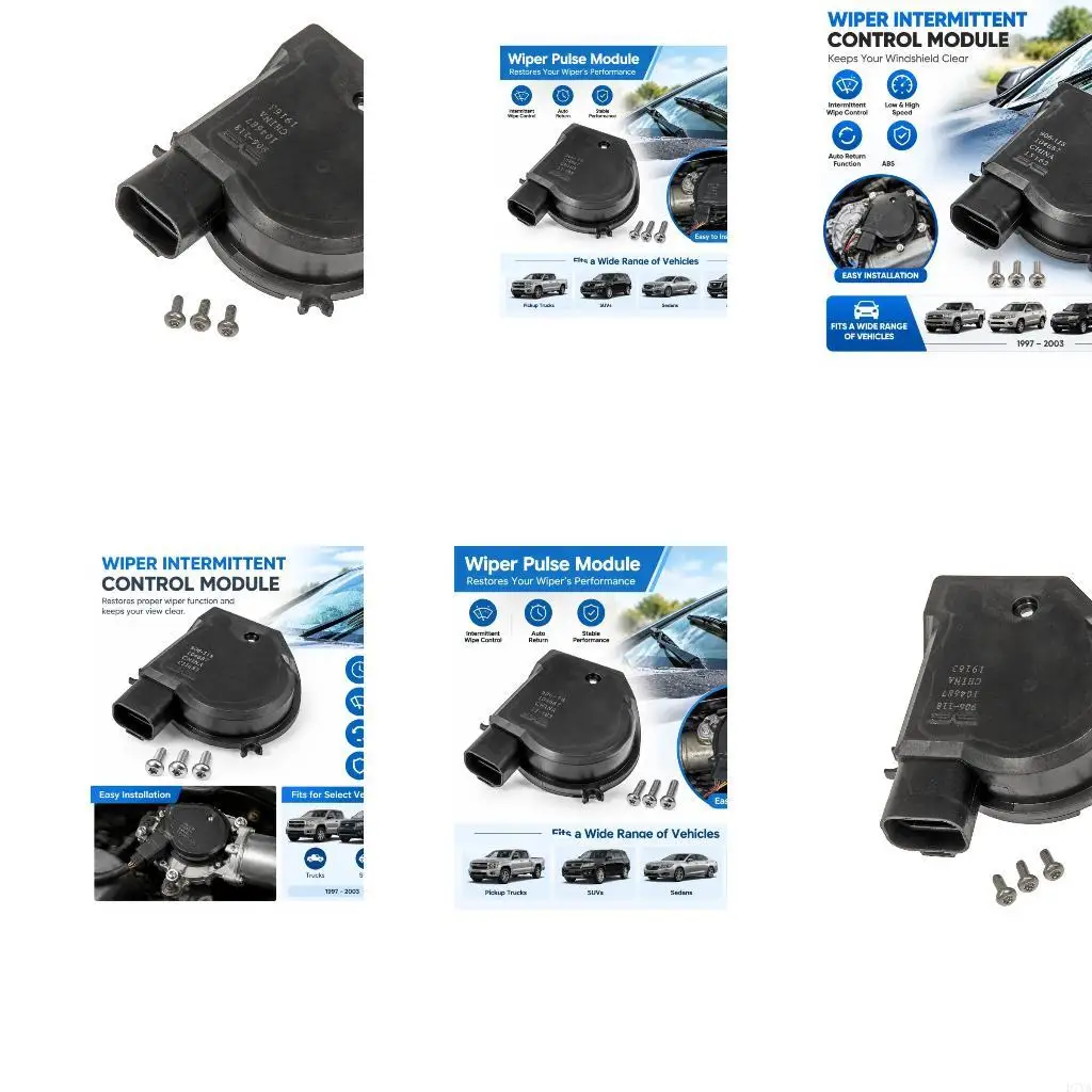 Windshield Wiper Control Module for 1500/2500/3500 1997-2003 and 1997-1999 Vehicle Applications, Part 906-118 with Mounting D7YA