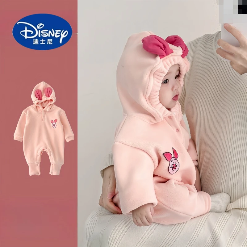 

Детский комбинезон из коллекции Disney 2025 | Костюм для ползания с капюшоном на флисовой подкладке для младенцев